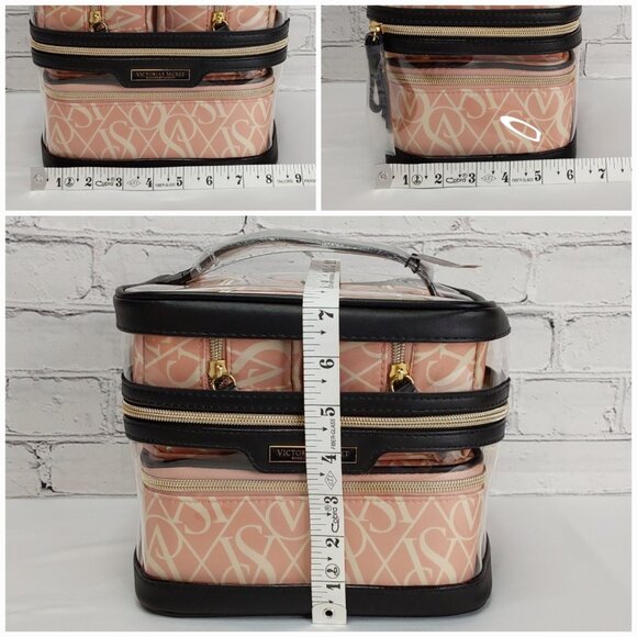 'VICTORIA'S SECRET' LOGO SIGNATURE TRAIN CASE 4 - PIECE SET - Picture 15 of 16